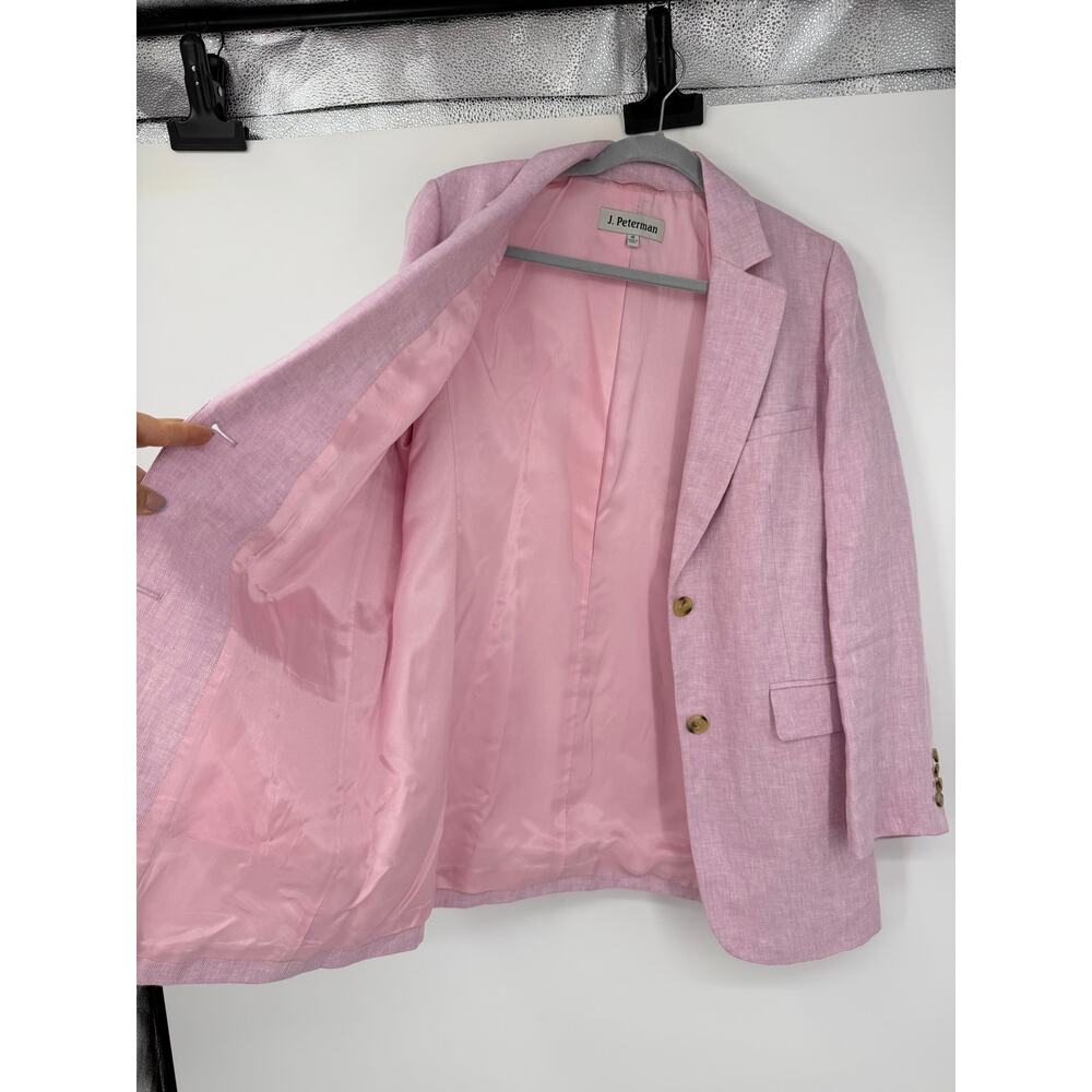 Pink Linen Blazer - Picture 3 of 10